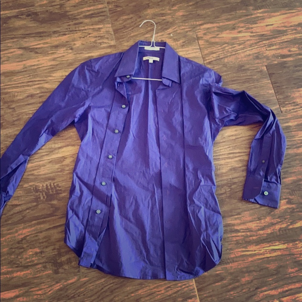 EXPRESS purple button down shirt